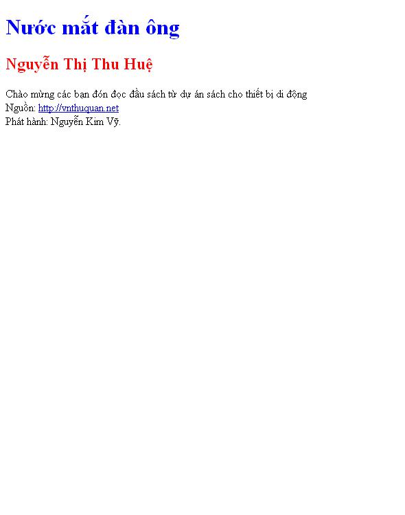 Nước mắt đàn ông