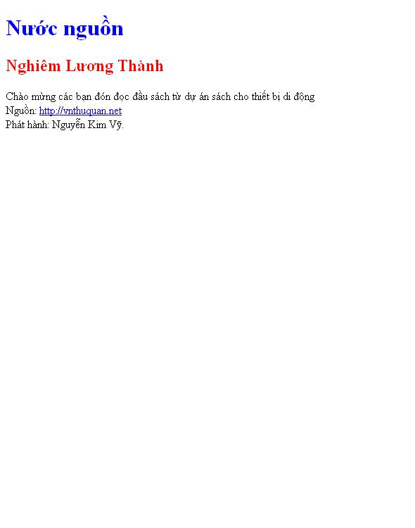 Nước nguồn