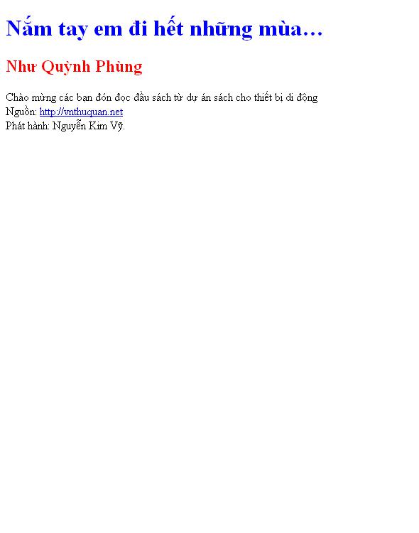 Nắm tay em đi hết những mùa…