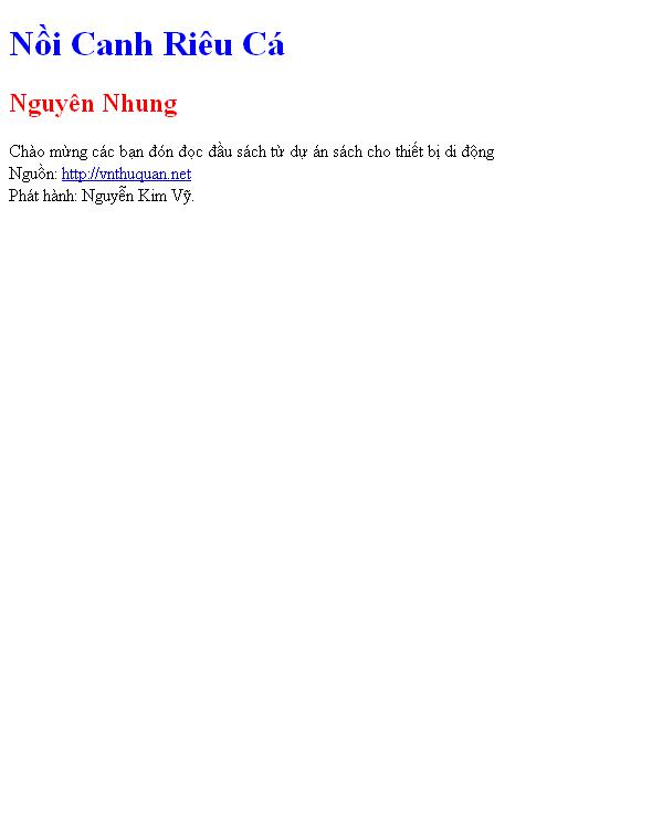 Nồi Canh Riêu Cá