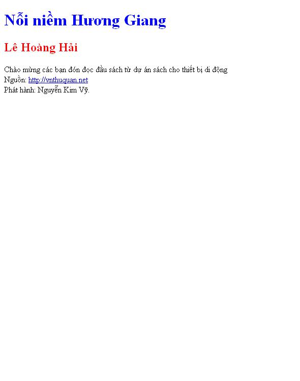 Nỗi niềm Hương Giang