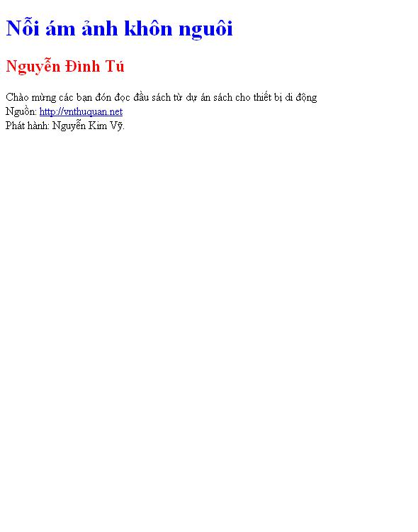 Nỗi ám ảnh khôn nguôi