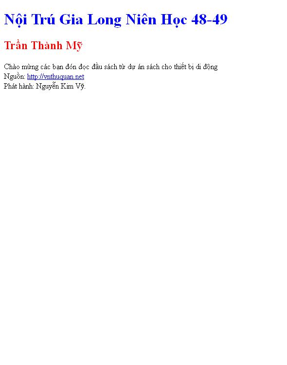Nội Trú Gia Long Niên Học 48-49