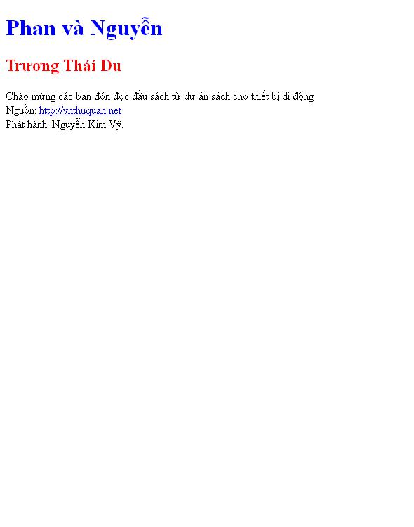 Phan và Nguyễn