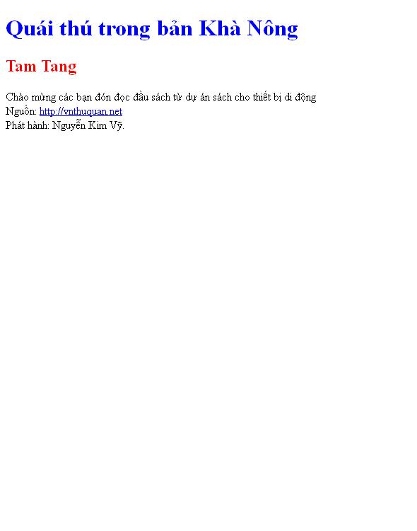 Quái thú trong bản Khà Nông
