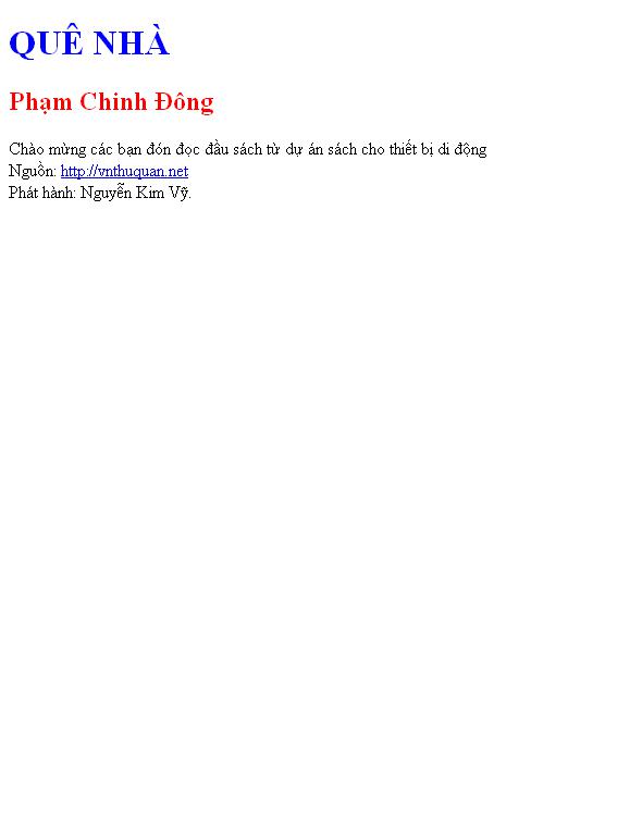QUÊ NHÀ