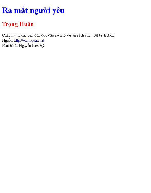 Ra mắt người yêu