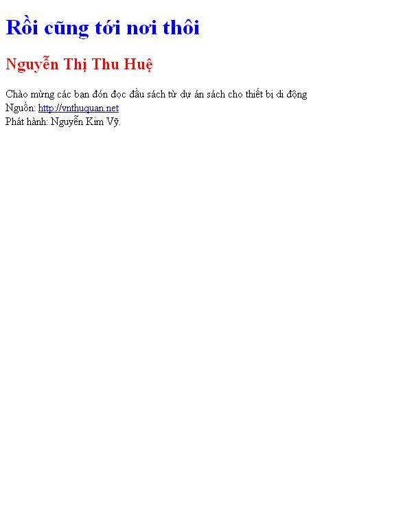 Rồi cũng tới nơi thôi