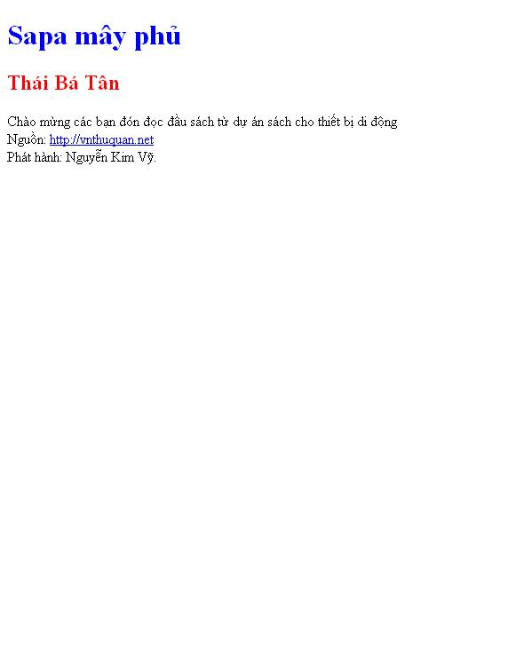Sapa mây phủ