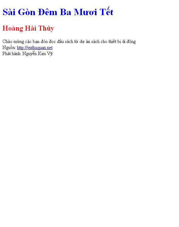 Sài Gòn Đêm Ba Mươi Tết