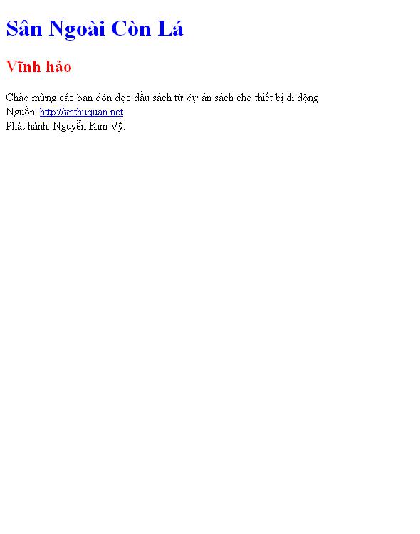 Sân Ngoài Còn Lá