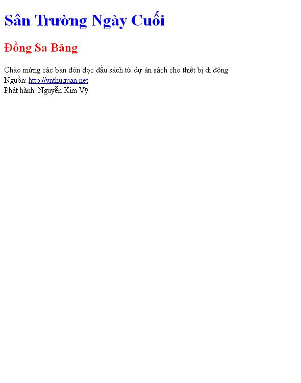 Sân Trường Ngày Cuối
