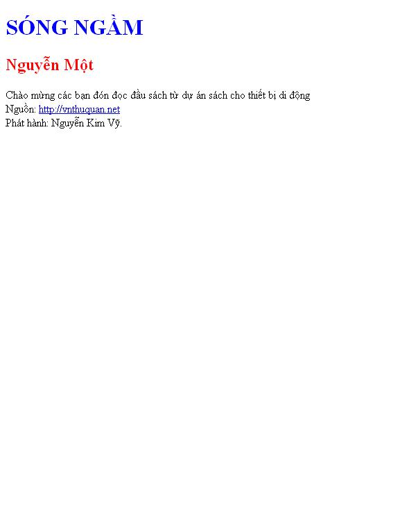 SÓNG NGẦM