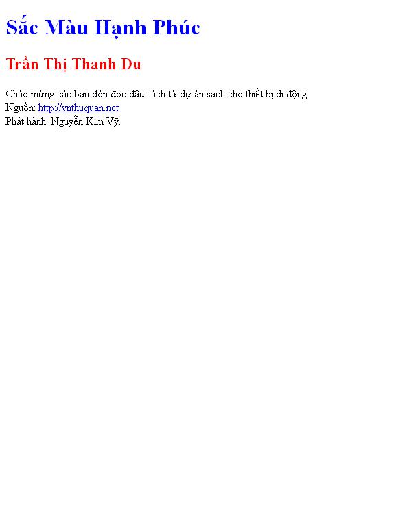 Sắc Màu Hạnh Phúc
