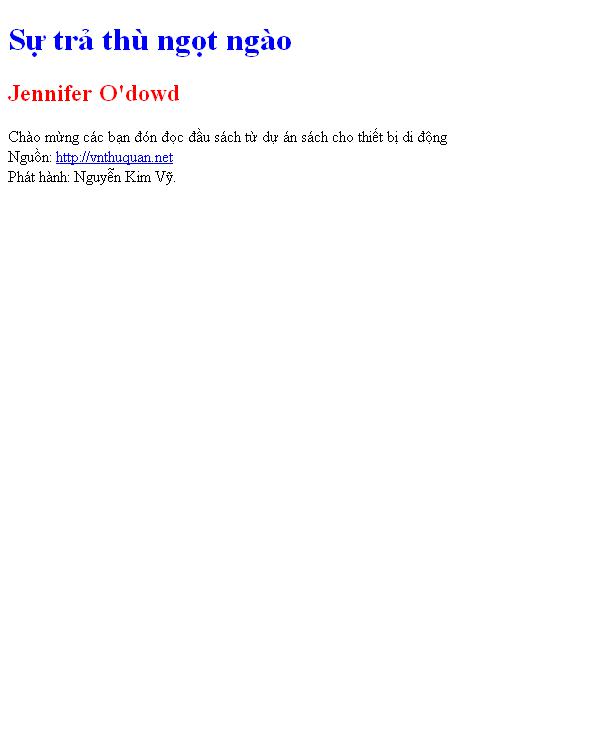 Sự trả thù ngọt ngào
