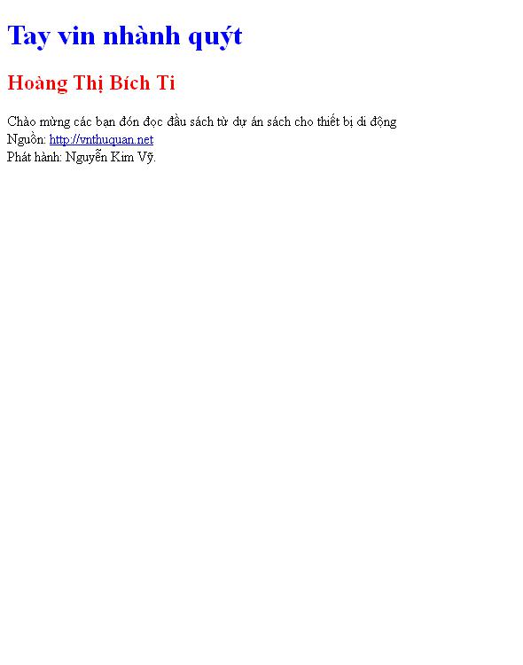 Tay vin nhành quýt