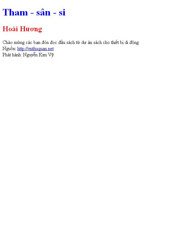 Tham - sân - si