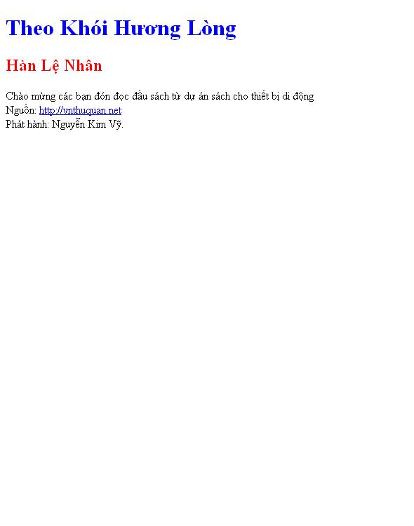 Theo Khói Hương Lòng
