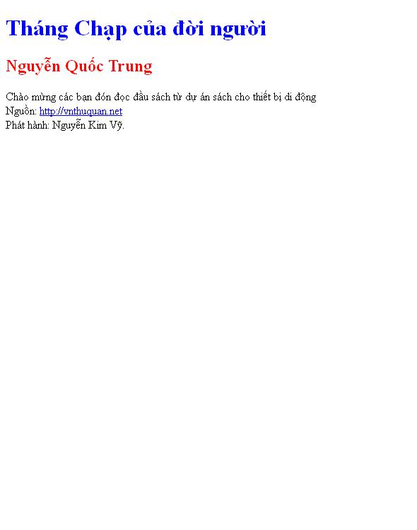 Tháng Chạp của đời người