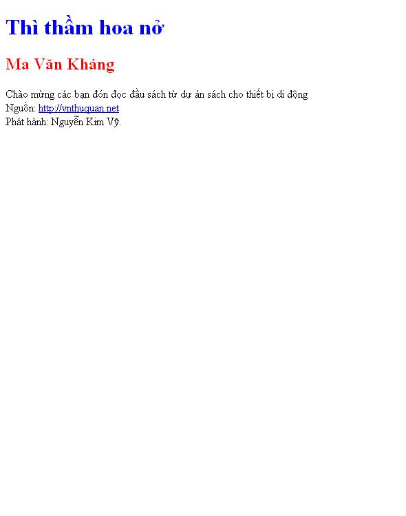 Thì thầm hoa nở