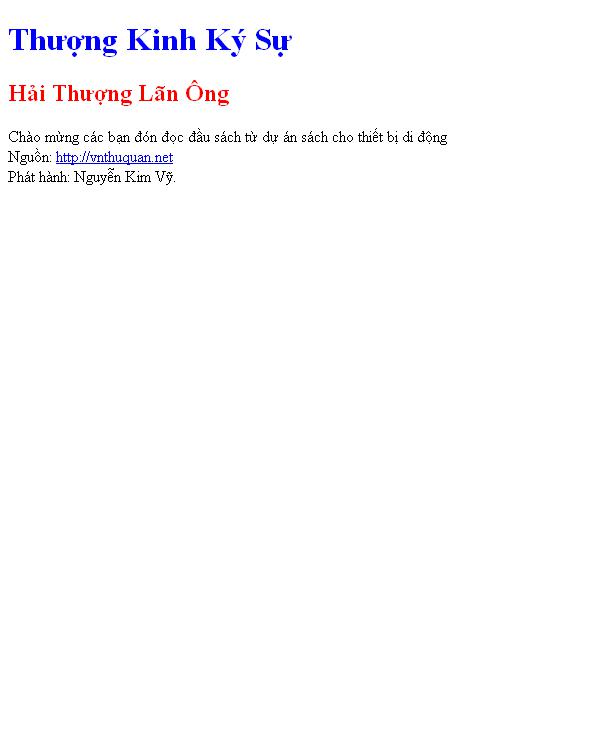 Thượng Kinh Ký Sự