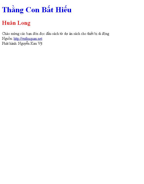 Thằng Con Bất Hiếu