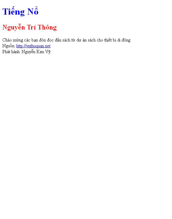 Tiếng Nổ
