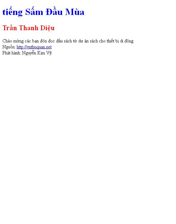 tiếng Sấm Đầu Mùa