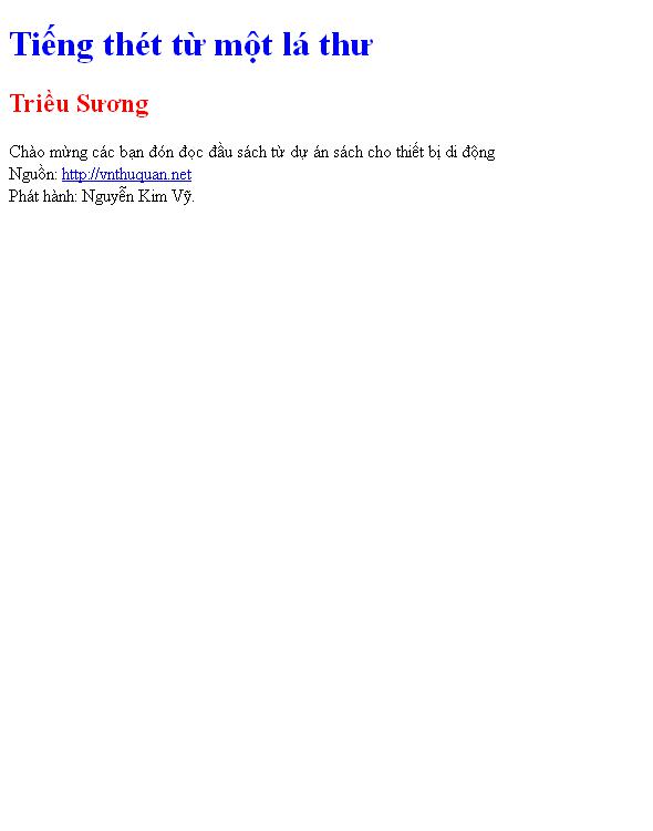 Tiếng thét từ một lá thư