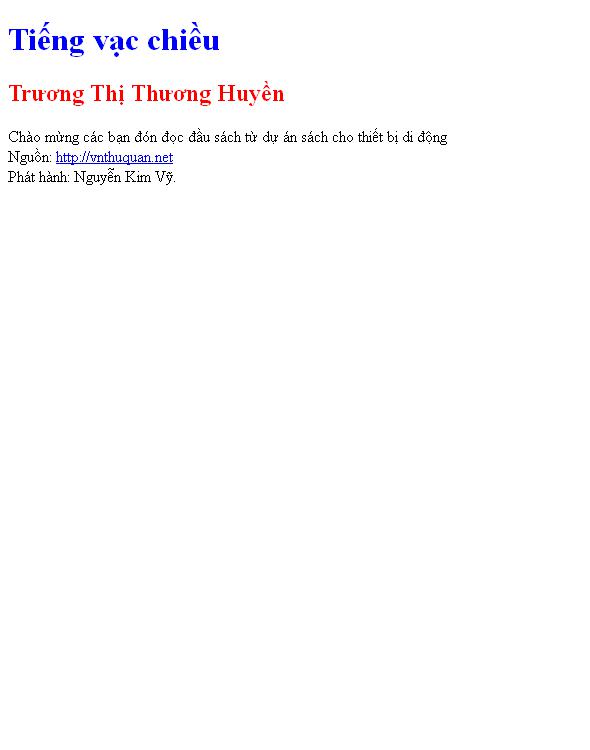 Tiếng vạc chiều