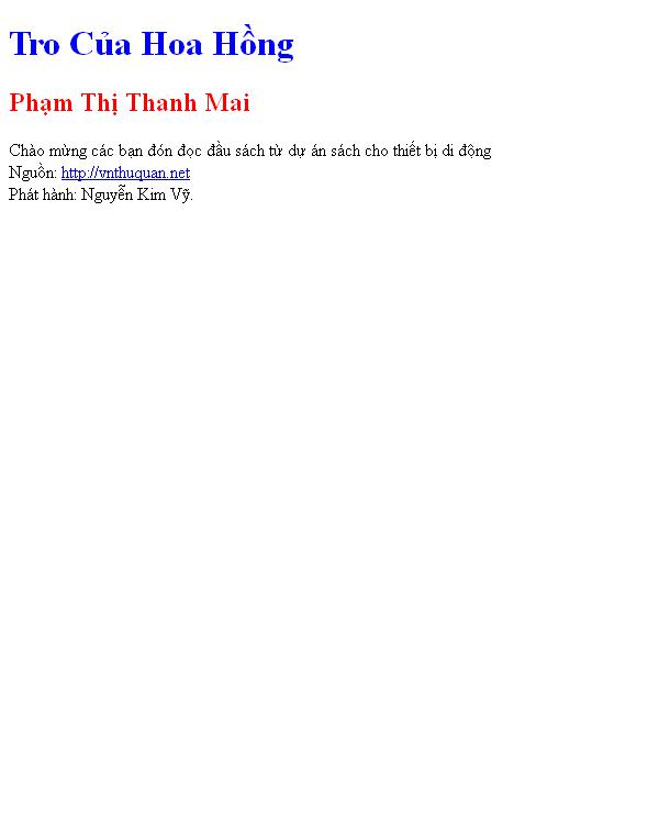 Tro Của Hoa Hồng