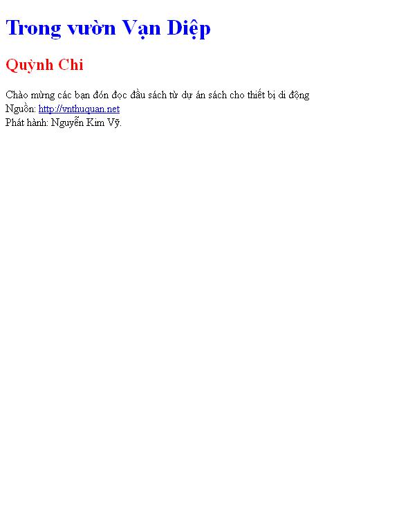 Trong vườn Vạn Diệp