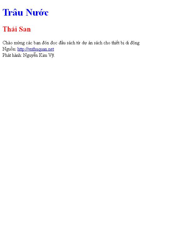 Trâu Nước