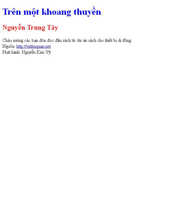 Trên một khoang thuyền