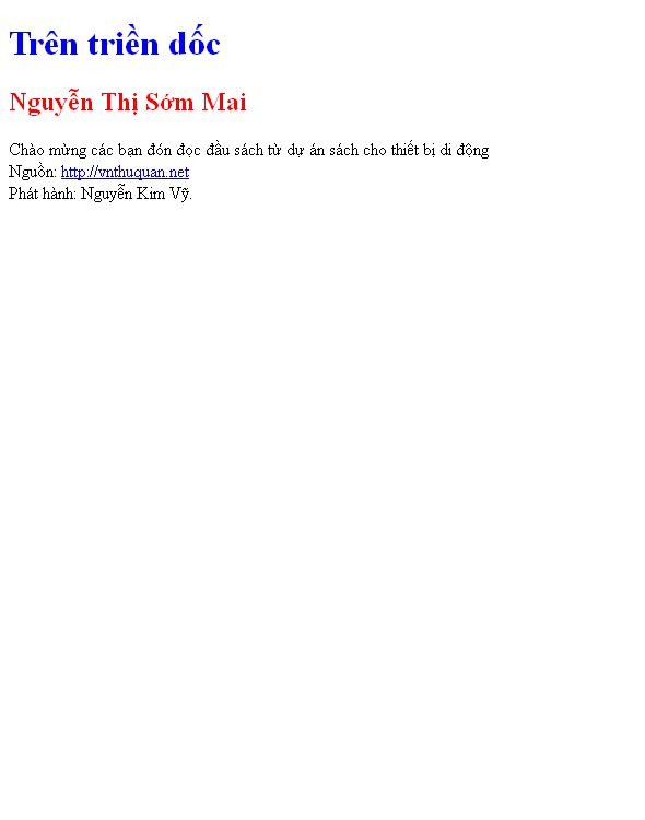 Trên triền dốc