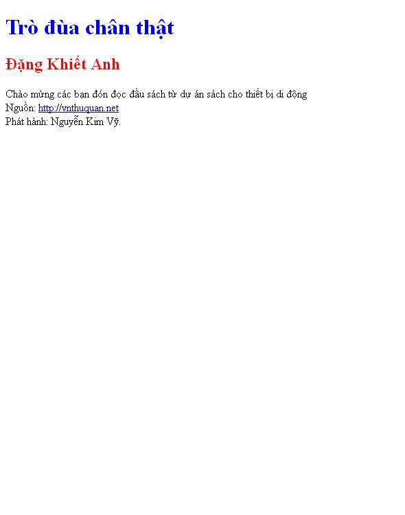 Trò đùa chân thật