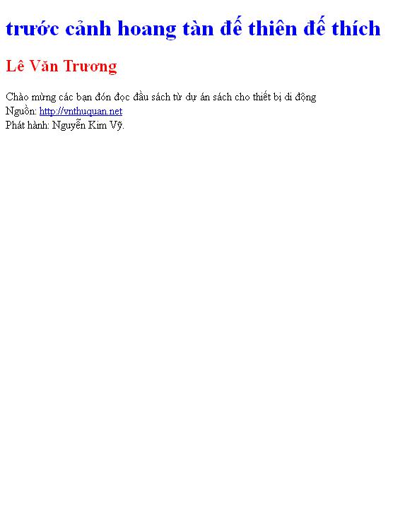 trước cảnh hoang tàn đế thiên đế thích