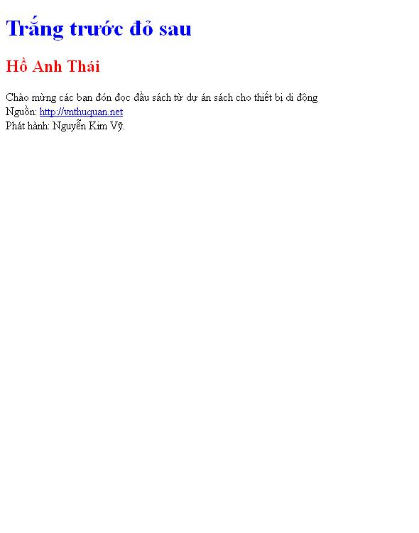 Trắng trước đỏ sau