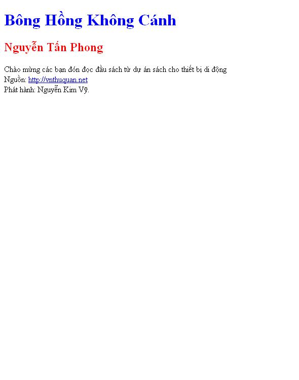 Bông Hồng Không Cánh