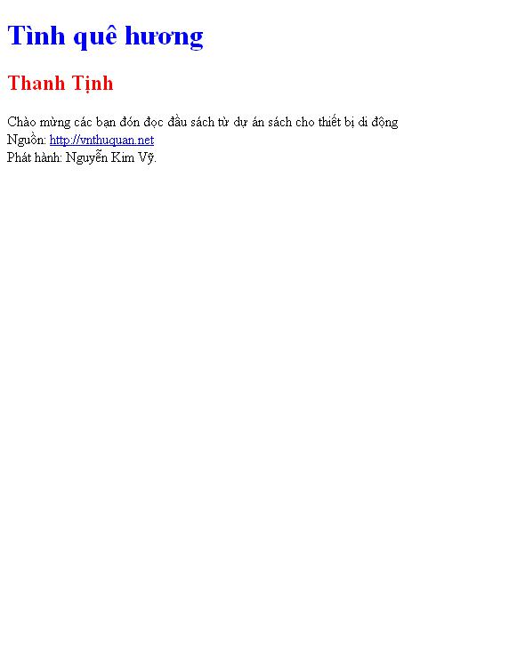 Tình quê hương