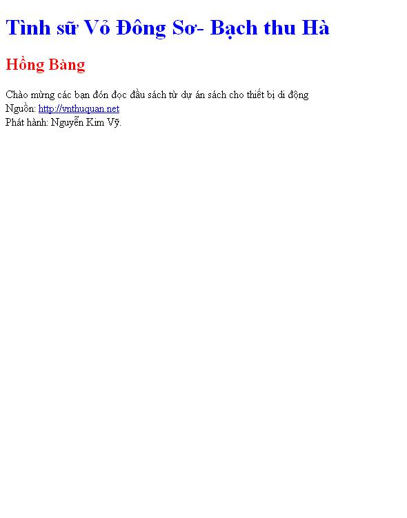 Tình sữ Vỏ Đông Sơ- Bạch thu Hà