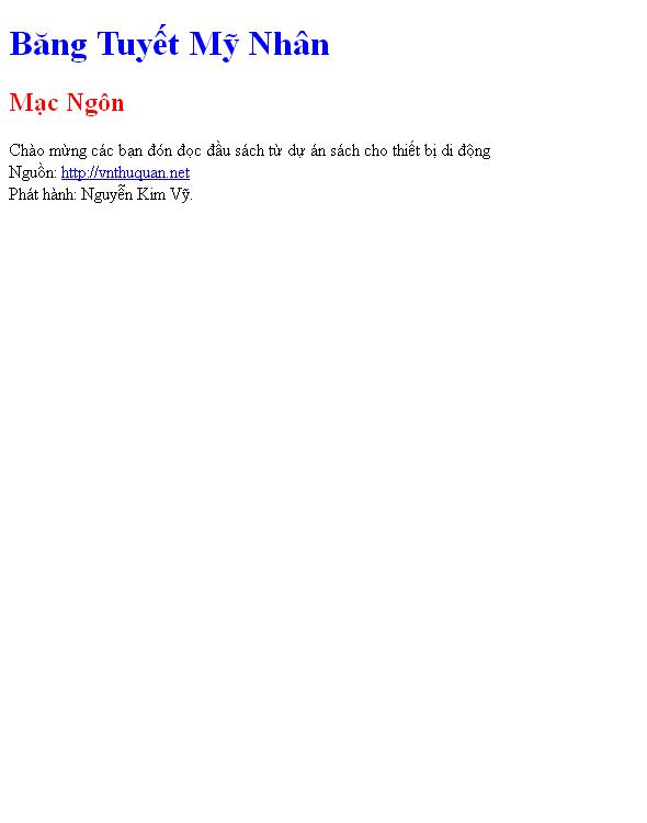 Băng Tuyết Mỹ Nhân