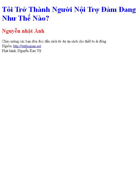 Tôi Trở Thành Người Nội Trợ Đảm Đang Như Thế Nào?
