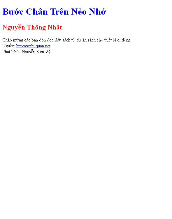 Bước Chân Trên Nẻo Nhớ