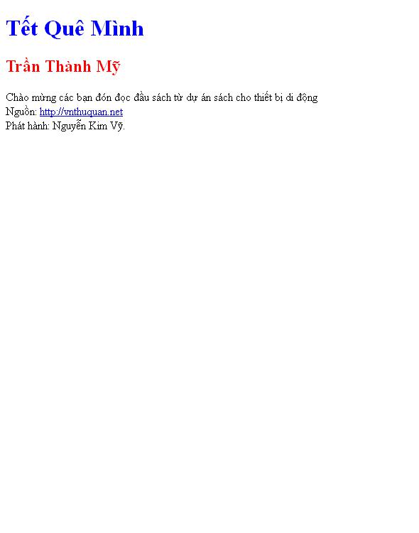 Tết Quê Mình