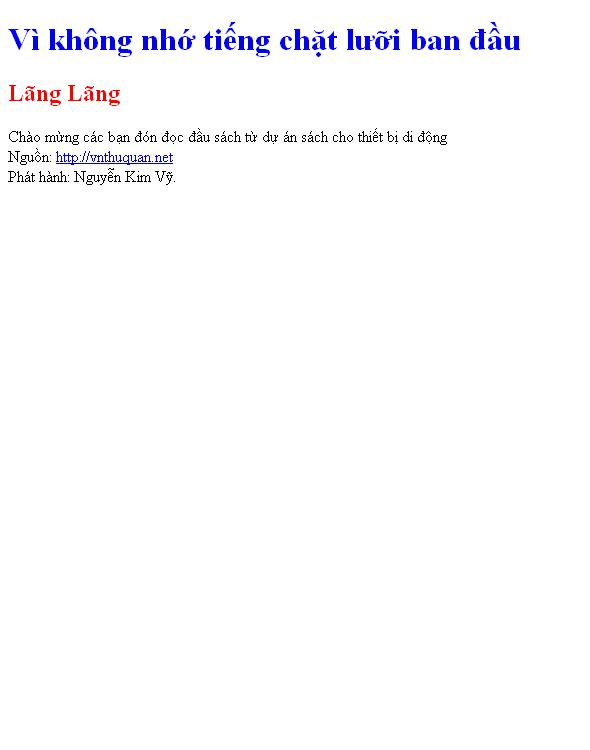 Vì không nhớ tiếng chặt lưỡi ban đầu