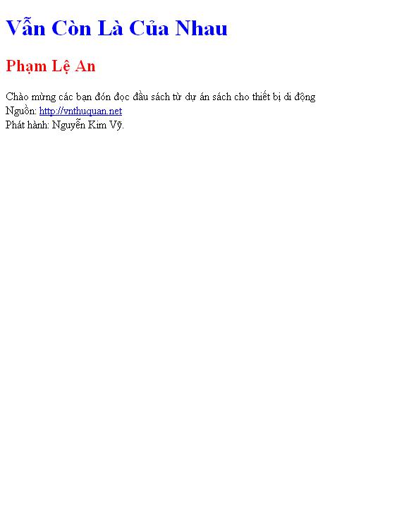Vẫn Còn Là Của Nhau