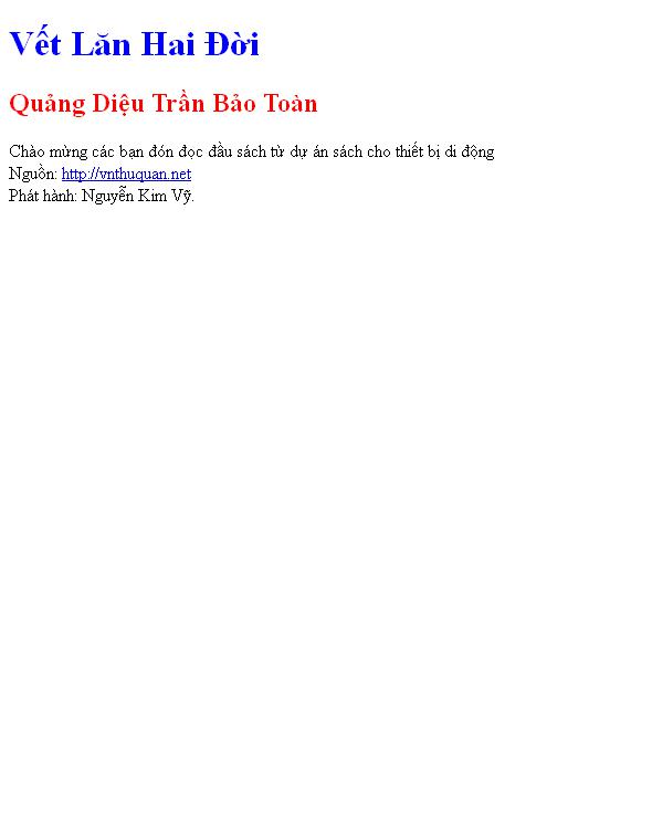 Vết Lăn Hai Đời