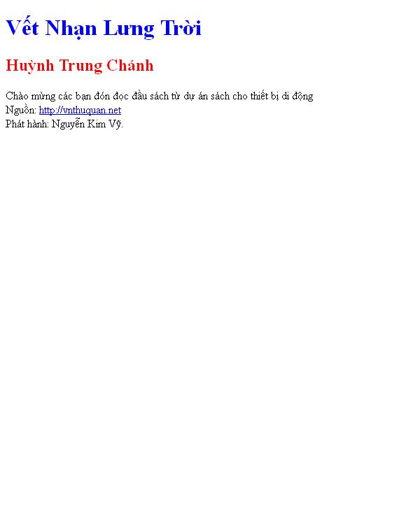Vết Nhạn Lưng Trời