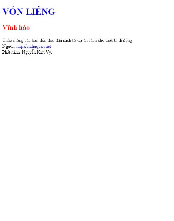 VỐN LIẾNG